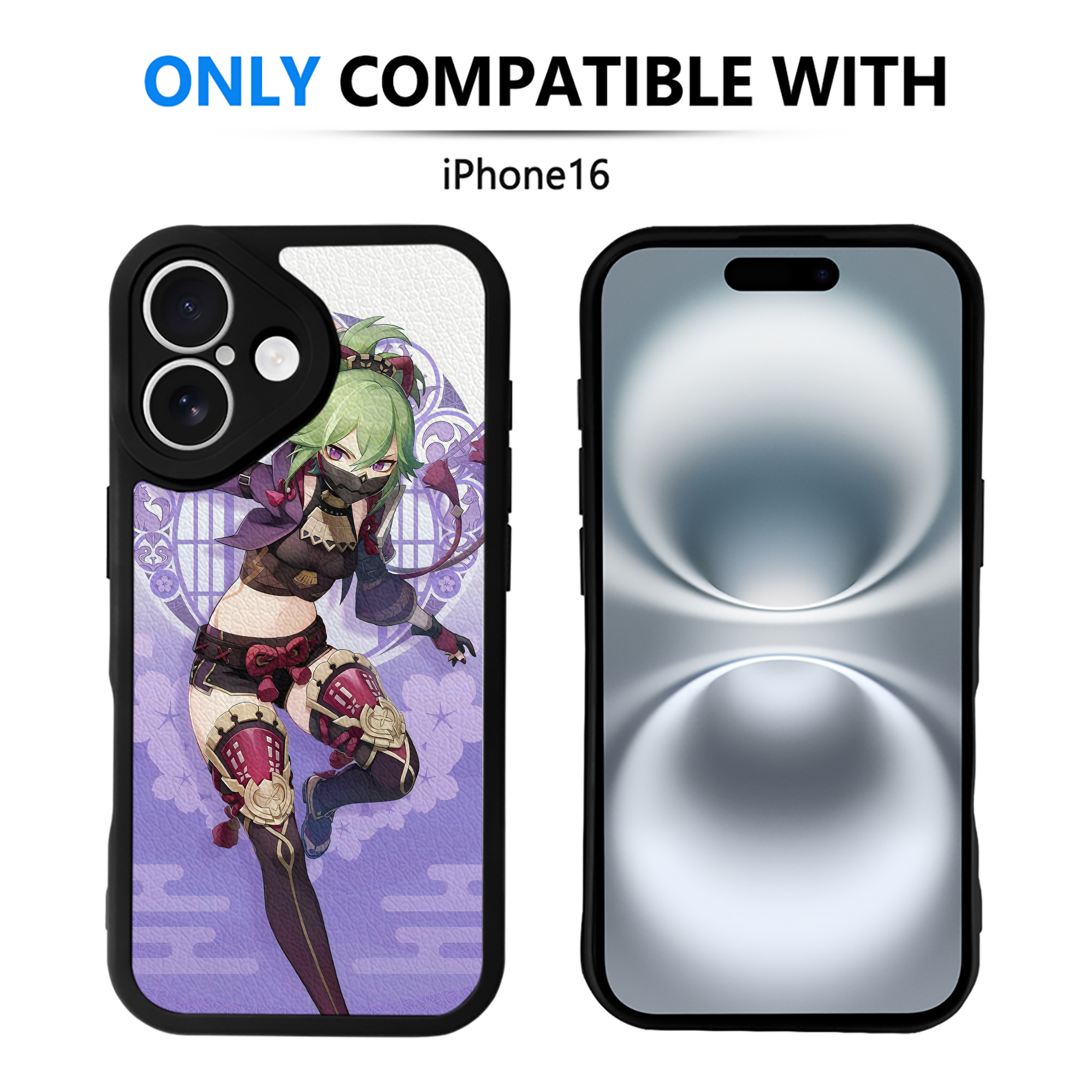 げんし神 genshin 【iPhone 16シリーズ対応】シリコンスマホケース（レザー調） 材質：シリコン